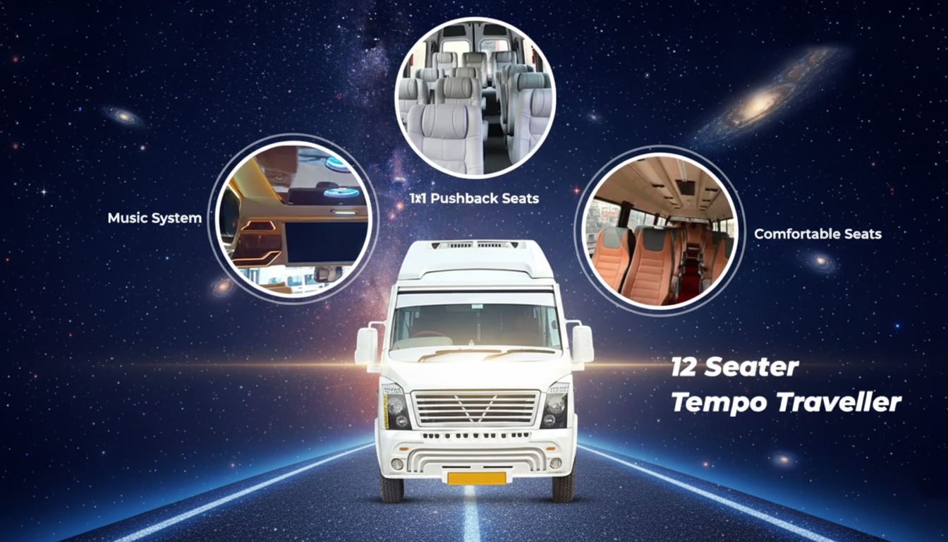 12 Seater Tempo Traveller Hire in Delhi