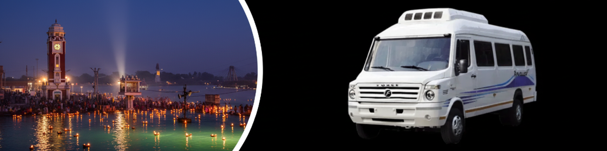 Delhi to Haridwar Tempo Traveller starts at 6000 Rs/day